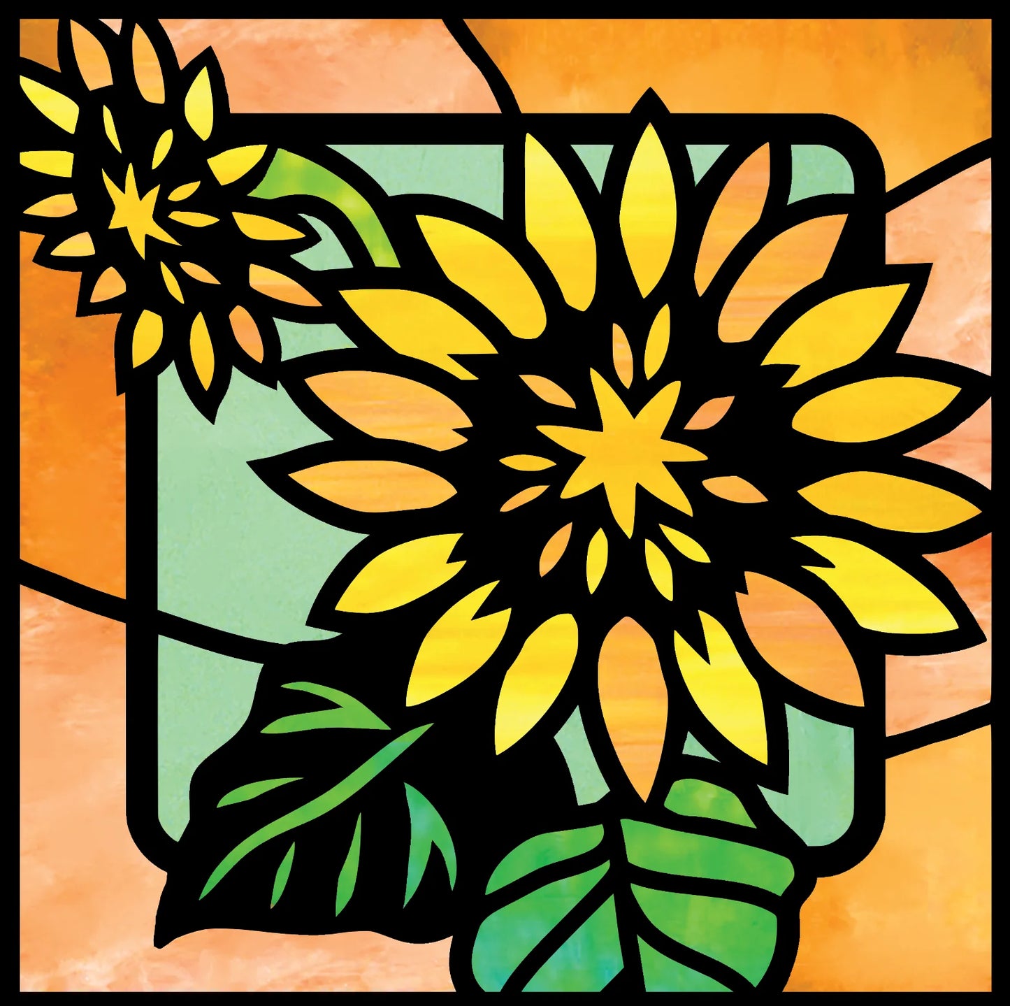 Stained Glass Window "ひまわり" 【難易度:2】【EXP:20 GOLD:20】