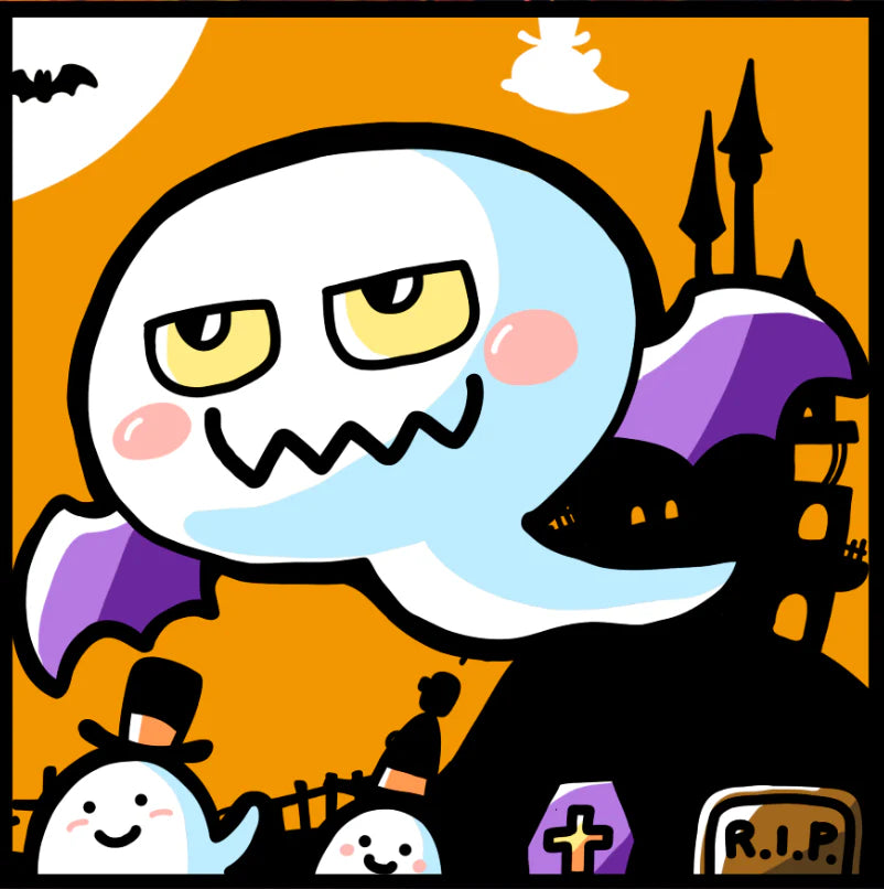 ばむへい:Happy Halloweenおばけコウモリ【難易度:3】【EXP:20 GOLD:20】