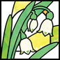 Stained Glass Window "スノーフレーク" 【難易度：2】【EXP:20 GOLD:20】