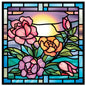 Stained Glass Window "Elegant Sunrise"【難易度：3】【EXP:40 GOLD:40】